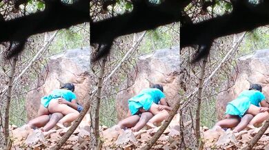 Indian village couple secretly fucking jungle MMS